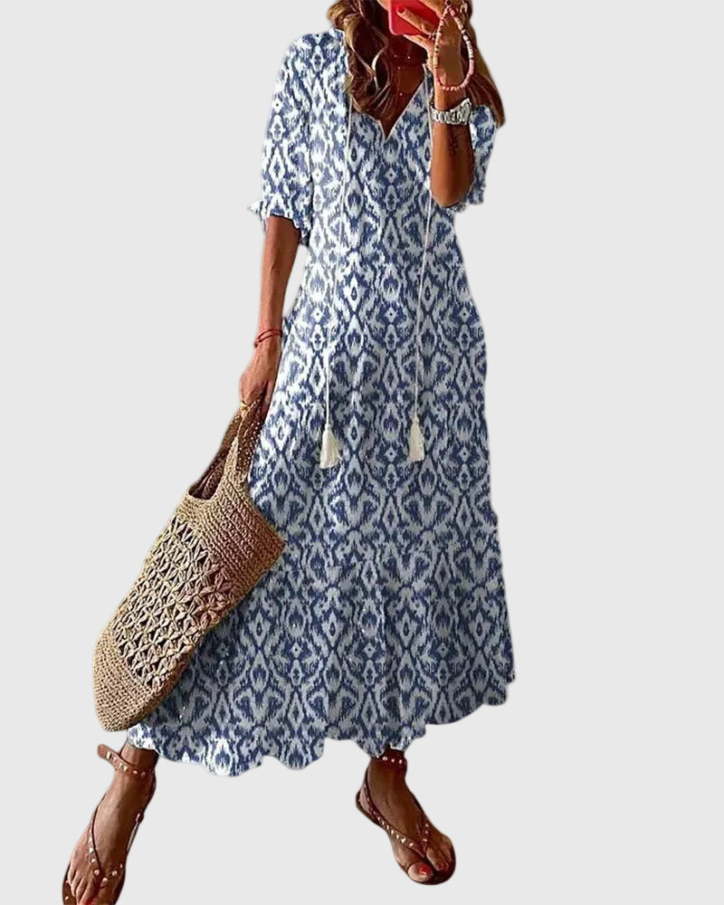 Sofia | Boho Vintage Summer Maxi Dress